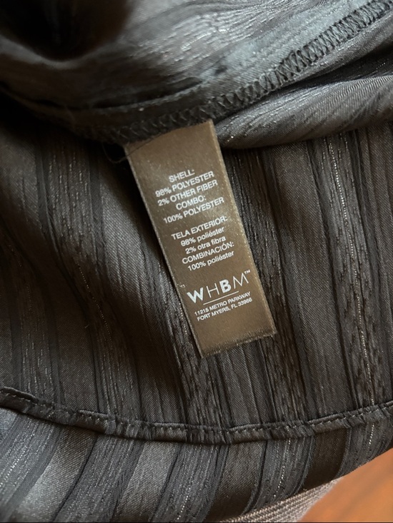 WHBM Sheer Black Striped Button-Up Blouse size 10 - Picture 8 of 9